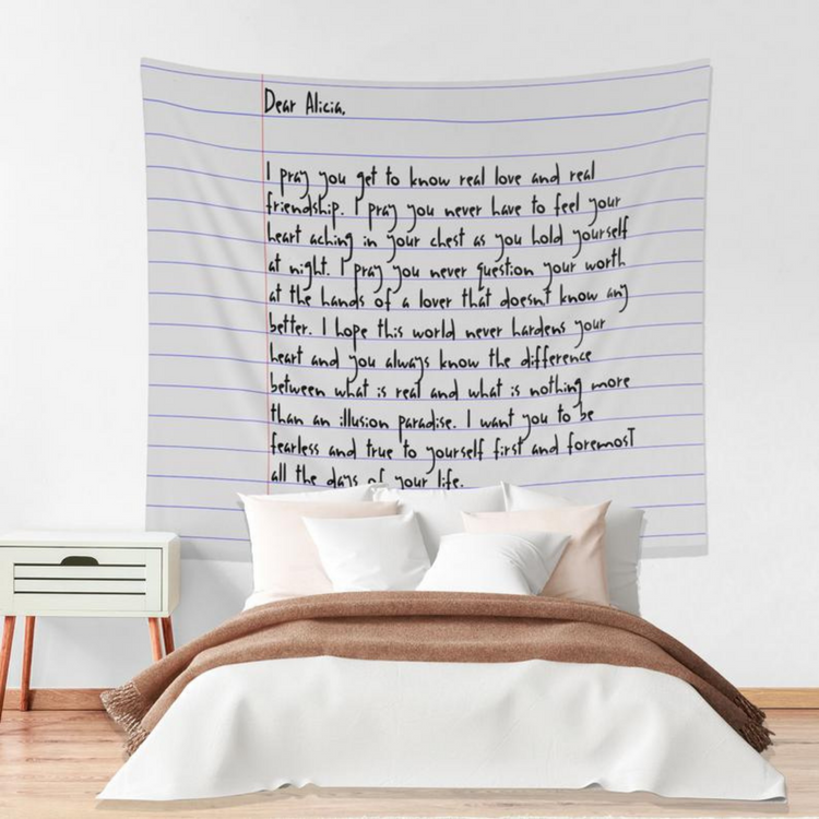Personalized Love Letter Tapestry Wall Art