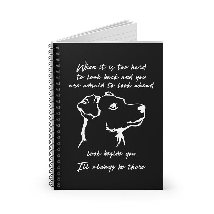 Yellow Labradors Enthusiasts Inspiring Quote Tee Shirt Gift | Cute Dog's Loyalty Illustration Men Women T Shirt Spiral Notebook - Ruled Line