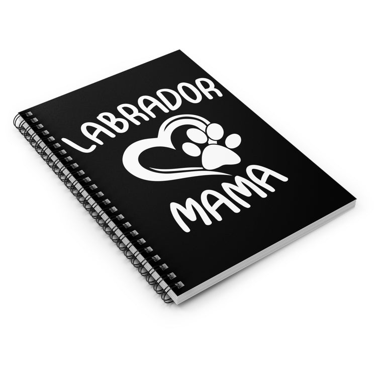 Vintage Labradors Momma Illustration Cute Dog Parents Graphic Sayings Men Women T Shirt Spiral Notebook - Ruled Line