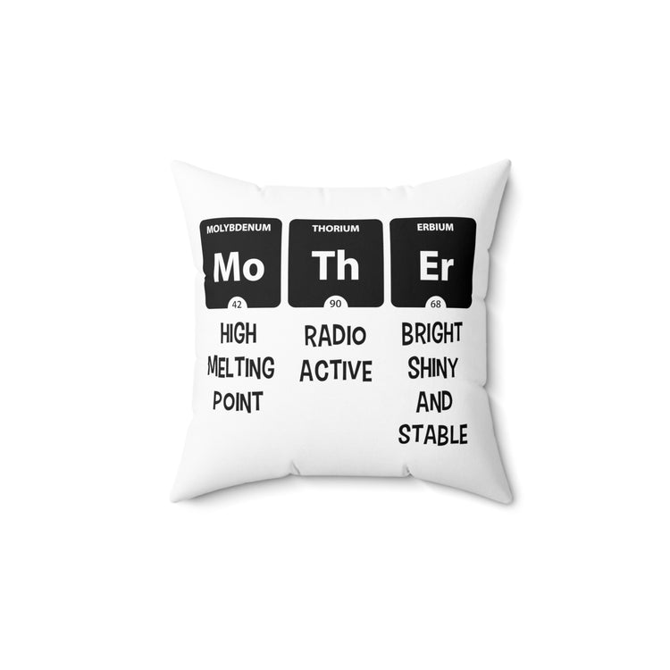 Mother Periodic Table Baby Bump Future Mom Shirt Spun Polyester Square Pillow