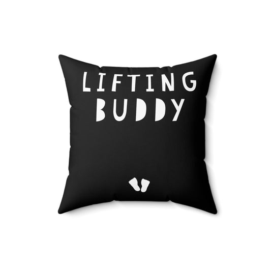 Lifting Buddy Baby Bump Shirt Spun Polyester Square Pillow