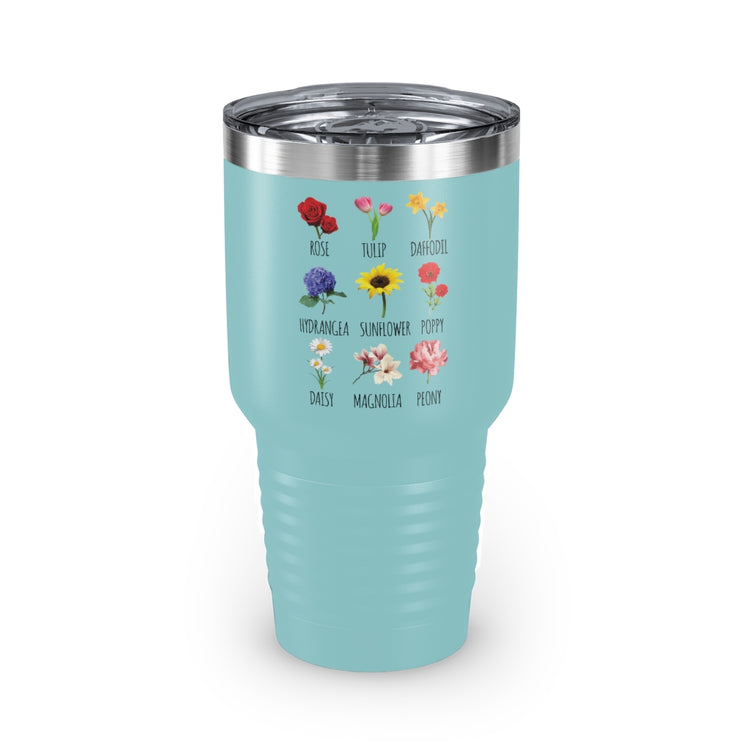 30oz Tumbler Stainless Steel Colors  Humorous Planting Illustration Leaves Definition Gardening Hilarious