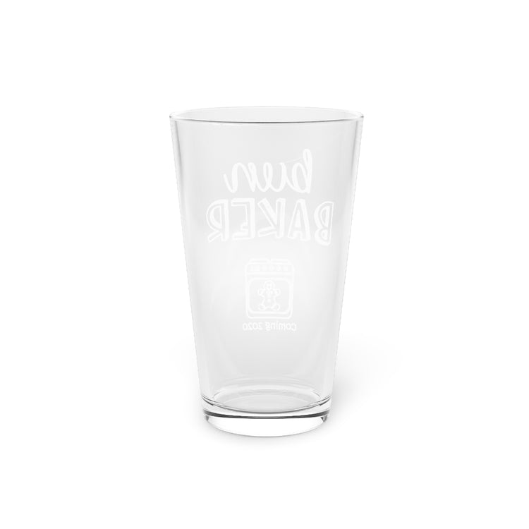 Beer Glass Pint 16oz Bun Baker and Bun Maker New Dad and Future Mom