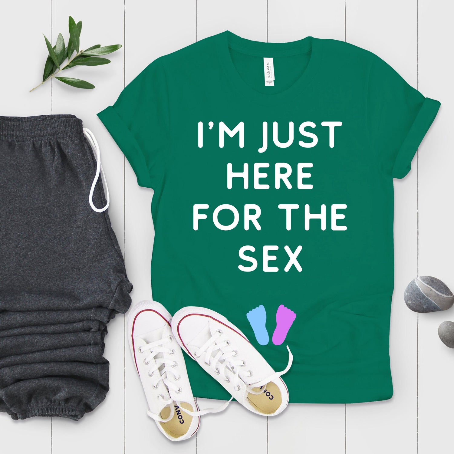 I'm Just Here For The Sex Gender Reveal Shirt - Teegarb