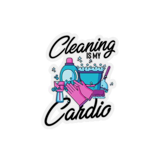 Sticker Decal Humorous Cleaning Is My Cardio Cleaners Janitors Staffs Novelty Rooms Stickers For Laptop Car