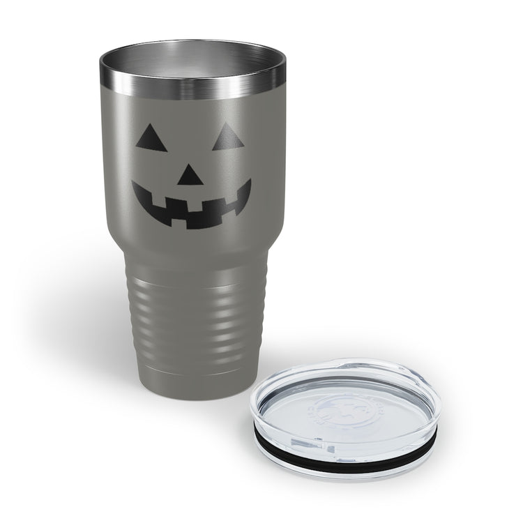 30oz Tumbler Stainless Steel Colors  Humorous Pumpkins Illustration Tricks Treats Enthusiasts Pun Hilarious Tricking