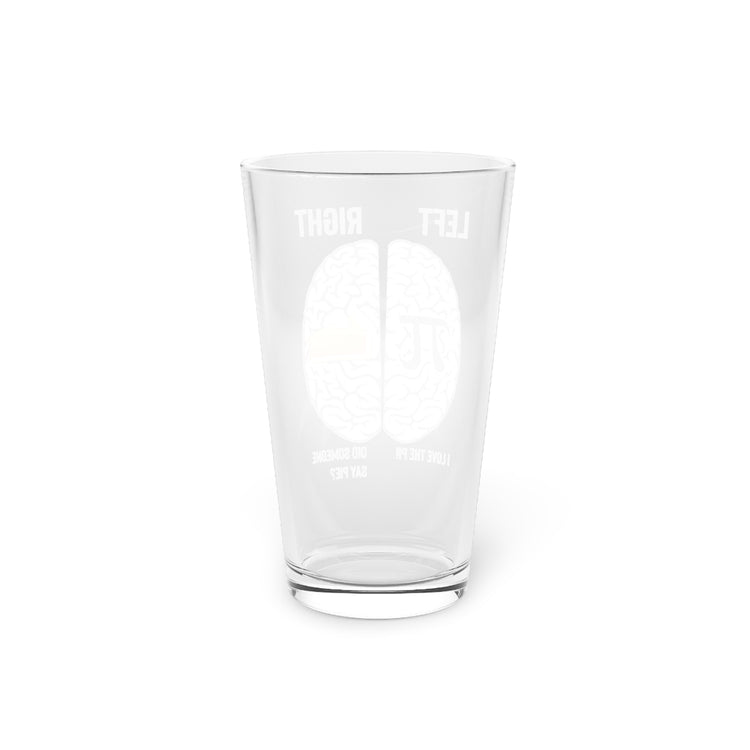 Beer Glass Pint 16oz  Hilarious Starving Geometry Enthusiasts Illustration Puns Humorous Hungry