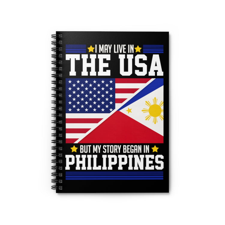Spiral Notebook  Funny American Filipinos Sarcastic Filipino Women Men Saying Hilarious Asians