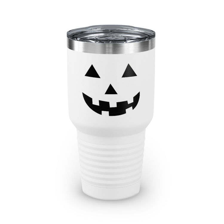 30oz Tumbler Stainless Steel Colors  Humorous Pumpkins Illustration Tricks Treats Enthusiasts Pun Hilarious Tricking