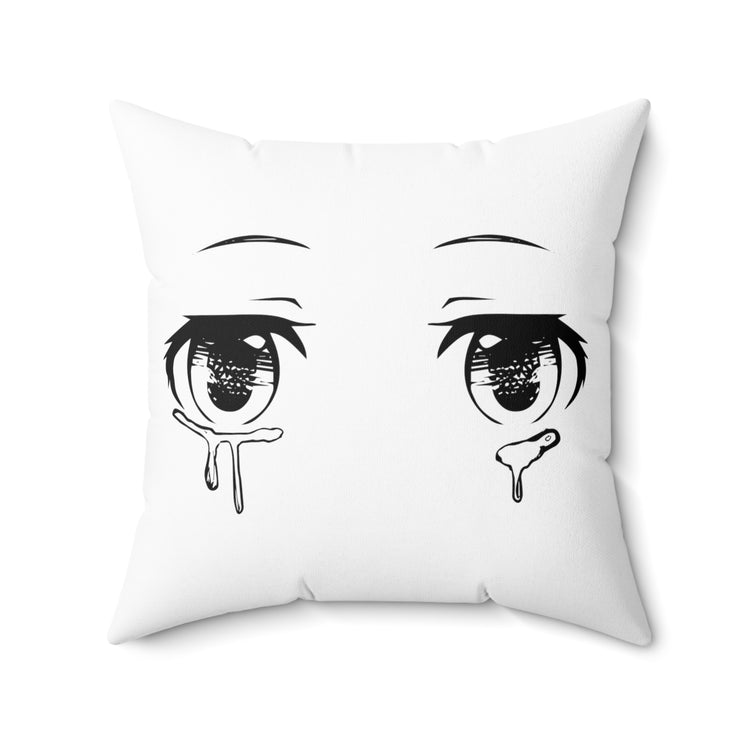 Anime Eyes Kawaii Cute Eyes Spun Polyester Square Pillow