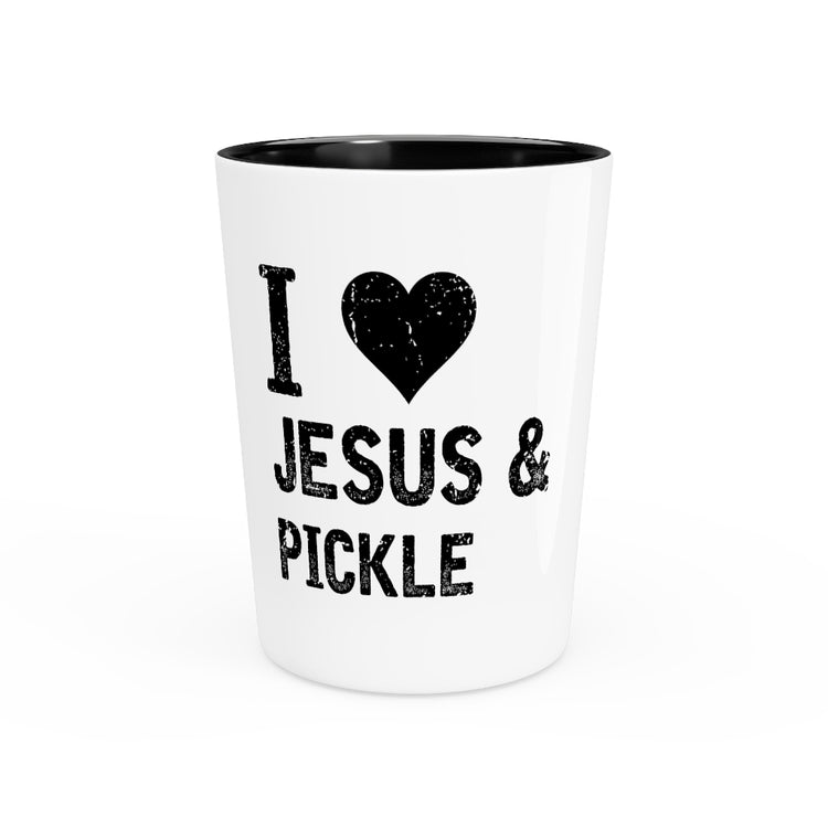 Shot Glass Party Ceramic Tequila  Inspirational Pickle Catholic Prayer Love Christians Pickles Motivating