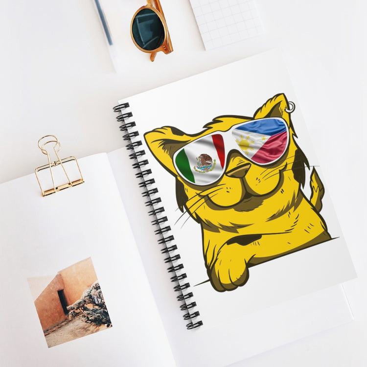 Spiral Notebook  Funny Filipino Kitten Enthusiasts Mexican Women Men Pinoy Humorous Asians