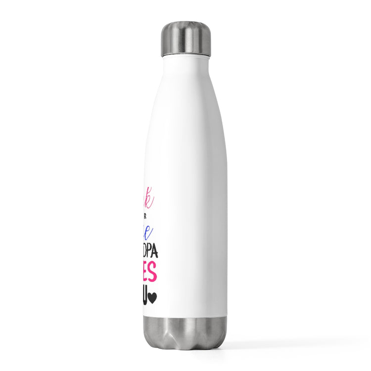 20oz Insulated Bottle  Pink Or Blue Grandpa Loves You Gender Reveal Grandfather