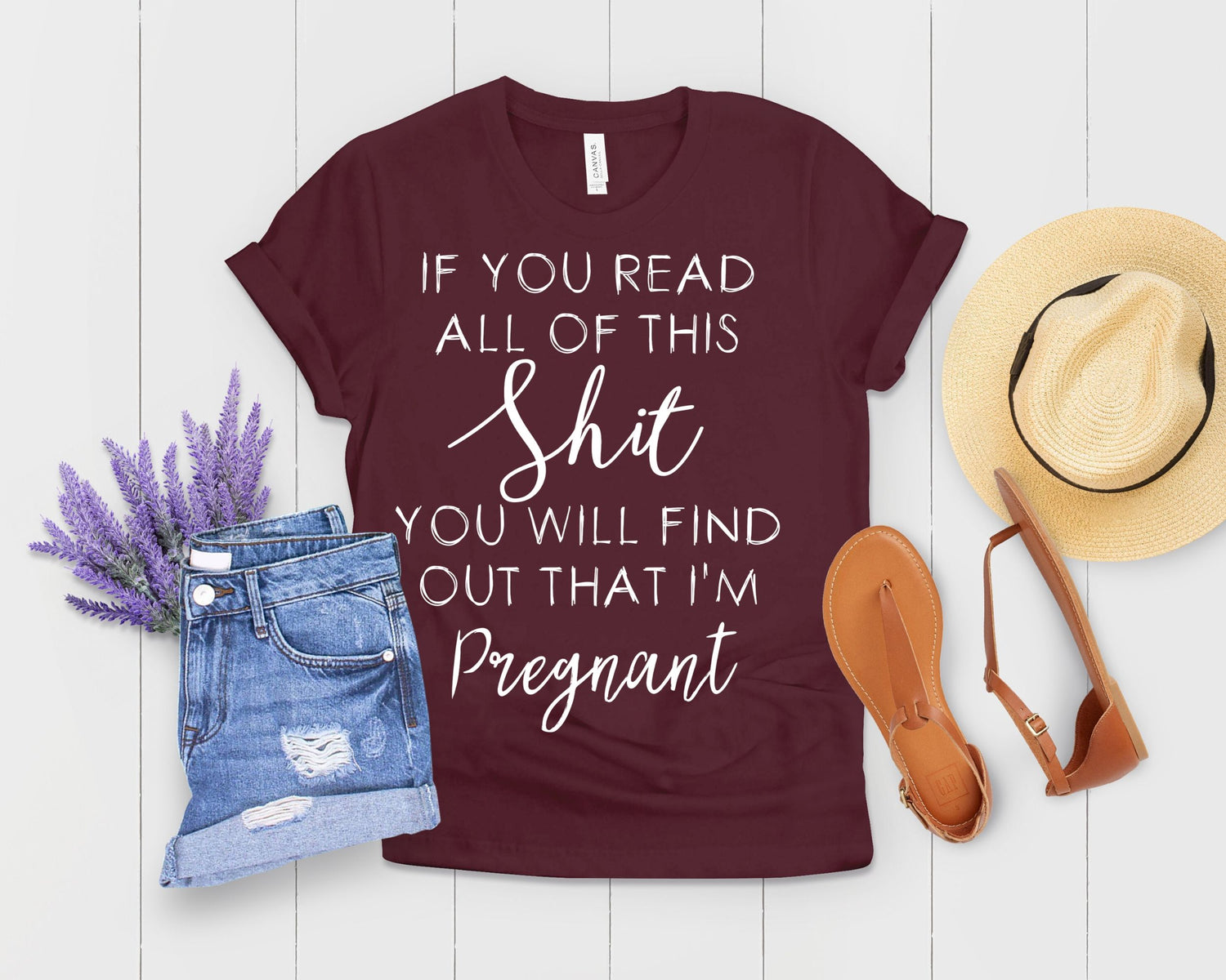 If You Read All Of This Sh*t Baby Bump Shirt - Teegarb