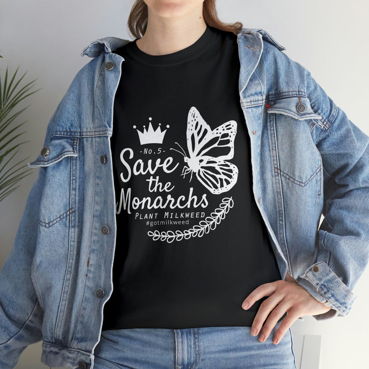 Shirt Funny The Monarchs Milkweed Plant Butterflies Butterflies Garden Nectar Planting T-Shirt Unisex Heavy Cotton Tee