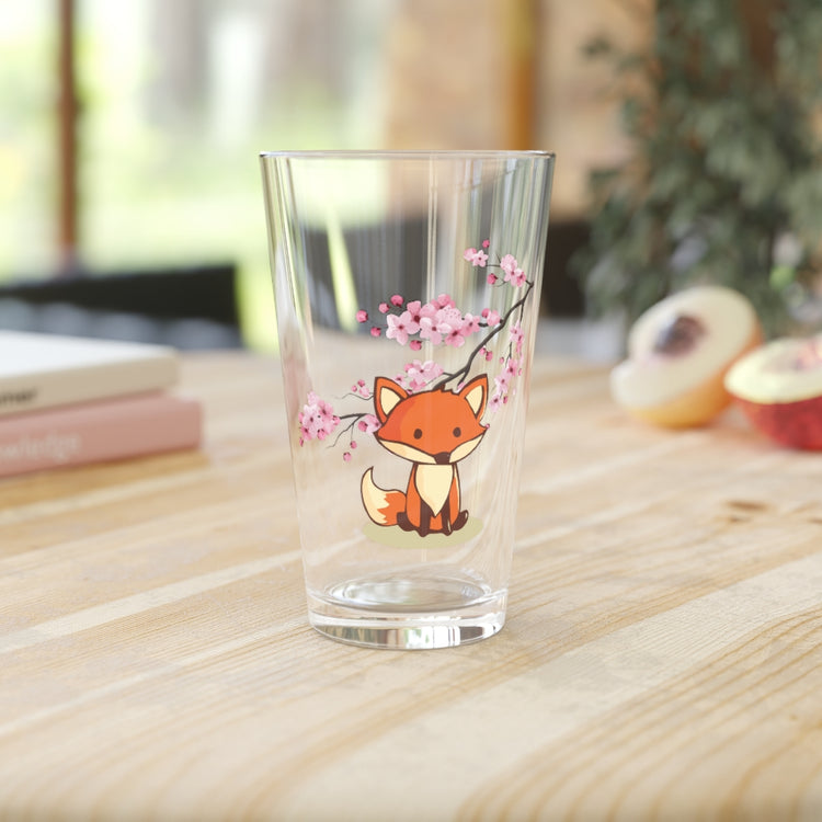 Beer Glass Pint 16oz  Novelty Japan Love Sakura Graphic Cute Vintage Japanese Cherry