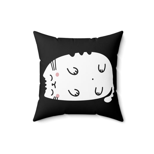 anime makes me happy Spun Polyester Square Pillow