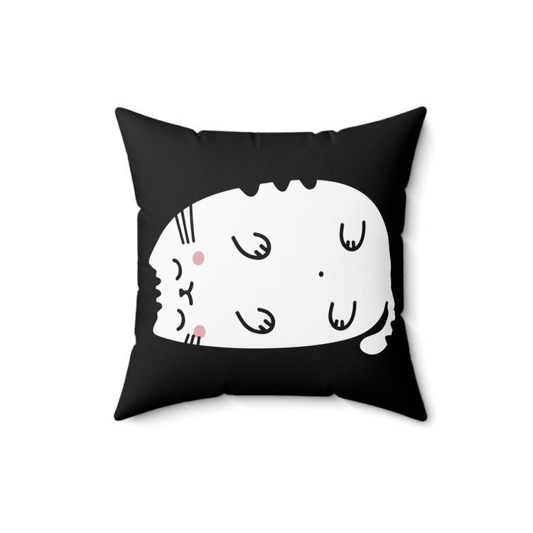 anime makes me happy Spun Polyester Square Pillow