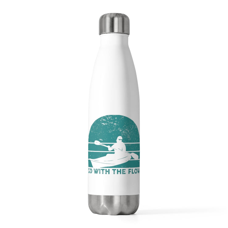 20oz Insulated Bottle Vintage Kayaking Illustration Travel Sayings