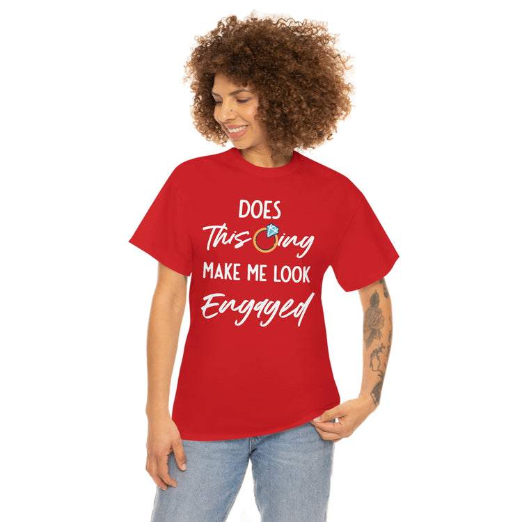 Humorous Delighted Fiancee Sarcastic Statements Line Puns Hilarious Bragging Bride Mockeries Wedding Sayings Black Shirt / White Print for