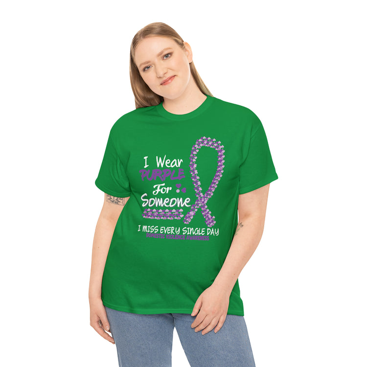 Shirt Funny Wear Purple Domestic Violence Awareness Survivor Fun Empowerment Support T-Shirt Unisex Heavy Cotton Tee