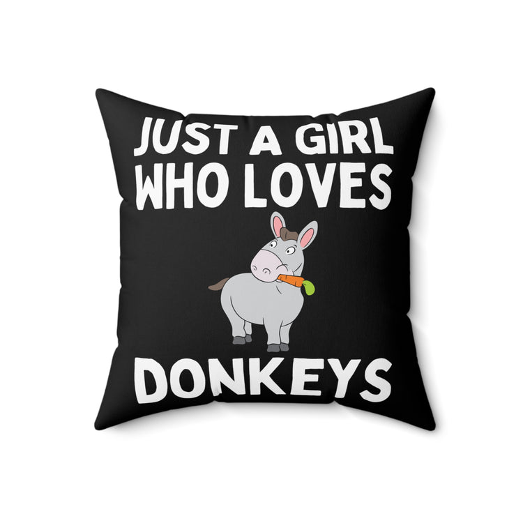 Hilarious Horseback Riding Horses Foal Donkey Enthusiast Humorous Racehorse Town Country Eohippus Lover Spun Polyester Square Pillow