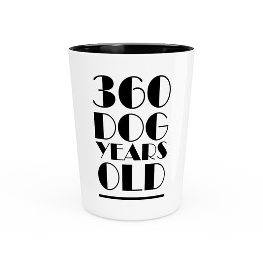 Shot Glass Party Ceramic Tequila Humorous Retirement 50th Birthday Funny 350 Dog Years Old Hilarious Graphic Men Women