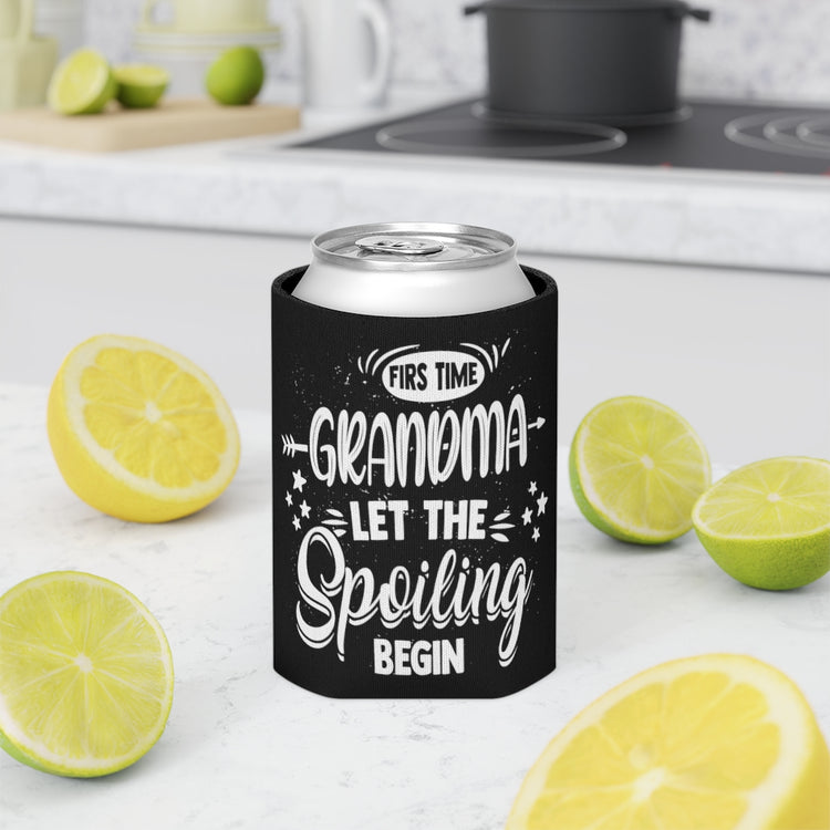 Beer Can Cooler Sleeve  Novelty Grandma Spoiling Nanny Granny idiomatic Expression Hilarious Grannie