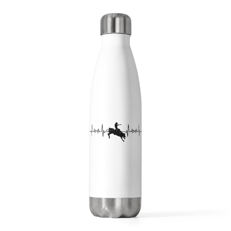 20oz Insulated Bottle  Humorous Rodeo Ranch Lover Bucking Equestrianism Enthusiast Novelty Cowman