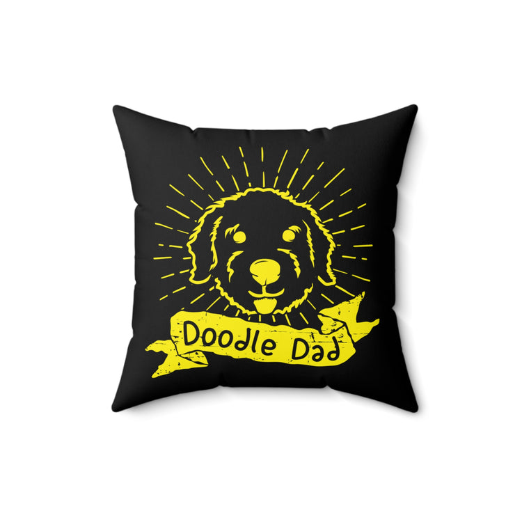 Goldendoodle Dog Breeder for Dad Gift For Men Spun Polyester Square Pillow