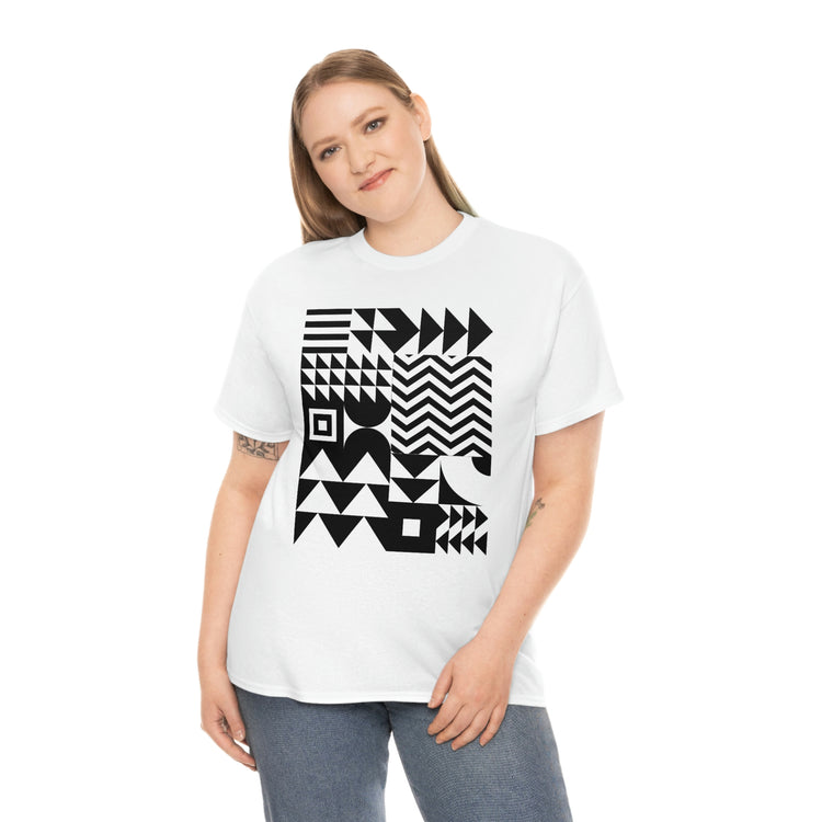 Novelty Geometric Triangle shapes Collection Portraitist Hilarious Collection Portraitist Artistic Sculptor Unisex Heavy Cotton Tee