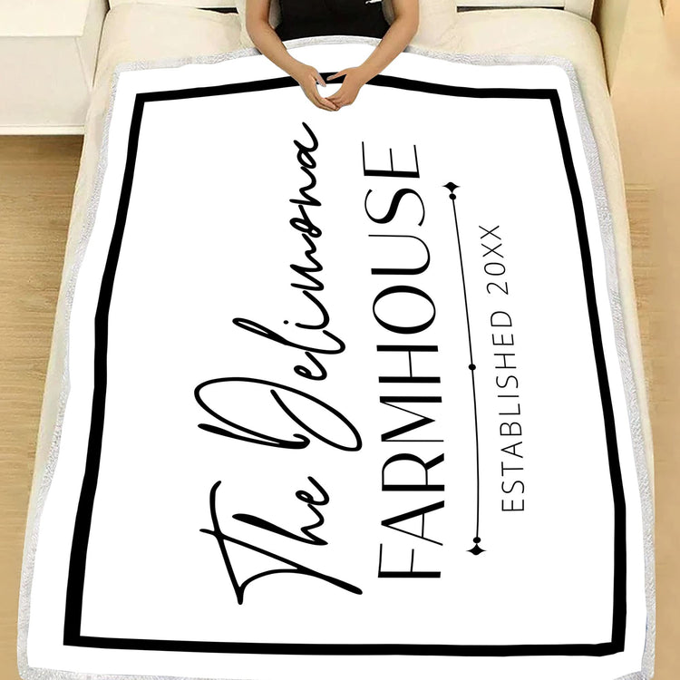 Personalized Farmhouse Family blanket