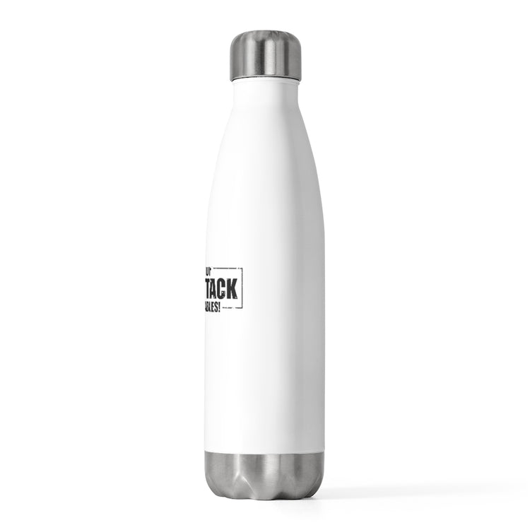 20oz Insulated Bottle Hilarious Cyber Attack Just Pull Cables Engineering Tech Humorous Electrical
