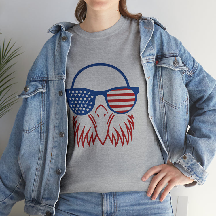 Shirt Funny Cute Patriotic Eagle American Flag 4th Of July Freedom National  Pride T-Shirt Gift Unisex Heavy Cotton Tee