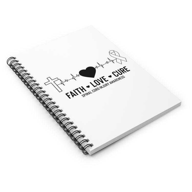 Spiral Notebook  Hilarious Spinal Cord Injury Awareness Sickness Fighter Humorous Spine Column
