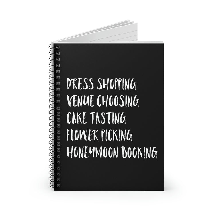 Spiral Notebook Humorous Proposing Agendas Appreciation Statements Graphic Hilarious Wedding Objectives Mockery