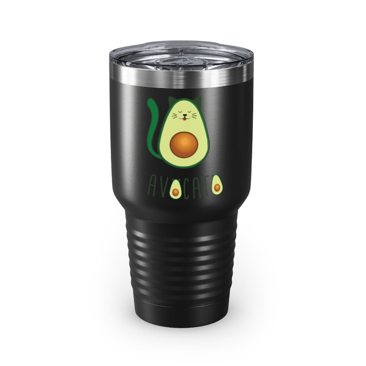 30oz Tumbler Stainless Steel Colors  Novelty Avocadoes Kitten Enthusiasts Illustration Sayings Funny Guacamoles