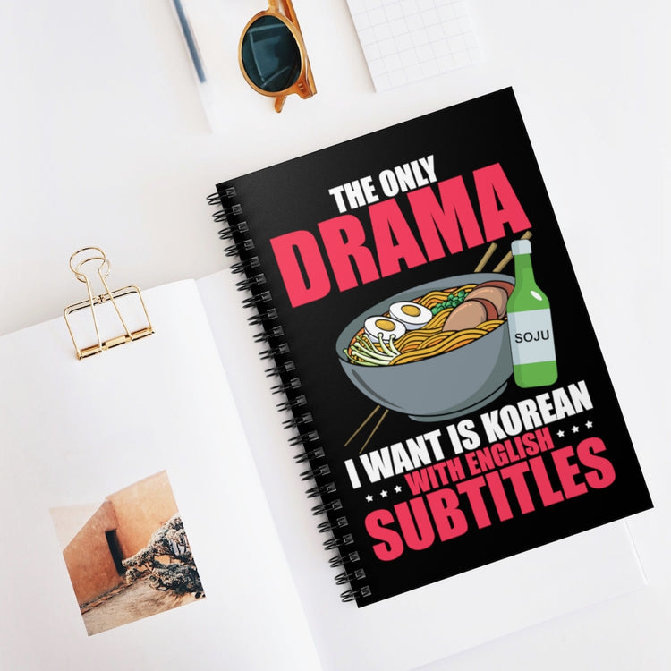 Spiral Notebook Hilarious Korean Drama With English Subtitles Watching Lover Humorous K-Pop Leisure Entertainment Enthusiast
