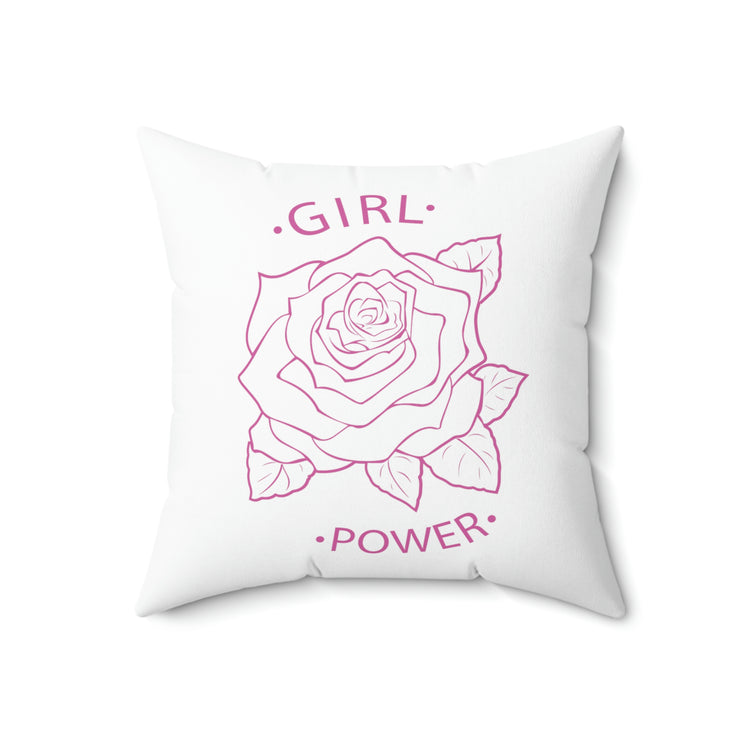 Girl Power Women Spun Polyester Square Pillow