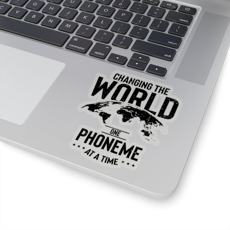 Sticker Decal Hilarious Changing World Learning-Disabled Dyslectic Devotee Humorous Stickers For Laptop Car