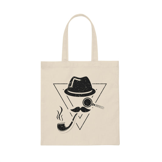 Funny Investigating Reporters Inspectors Men Women Humorous Investigators Illustration Gag Canvas Tote Bag