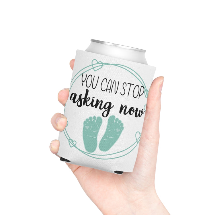 Beer Can Cooler Sleeve Humorous Babies Bellies Expecting Mommas Reveals Sayings Hilarious Birthing Offsprings Tummies Statements