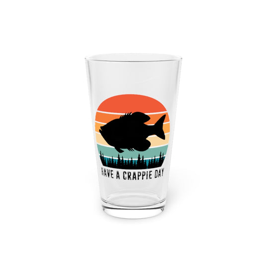 Beer Glass Pint 16oz  Humorous Angler Angling Fish Catching Catch Enthusiast Novelty Trawler Trawling