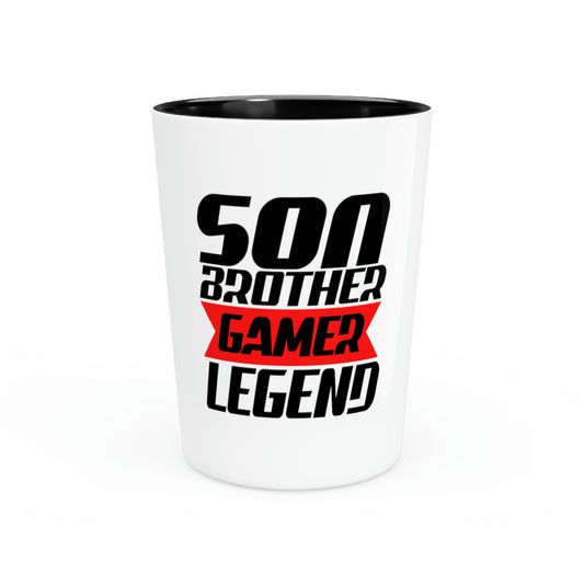 Shot Glass Party Ceramic Tequila Hilarious Son Brother Gamer Legend Hobby Sarcasm Novelty Women Men Sayings