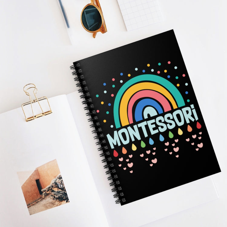 Spiral Notebook  Funny Daycare Teachers Appreciation Watercolored Rainbows Motivational