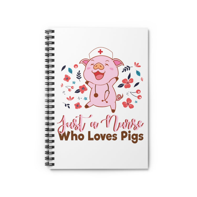 Spiral Notebook  Funny Novelty Tropical Flamingos  Gift Humorous Whassup Flockers? Flamingo Party Men Women