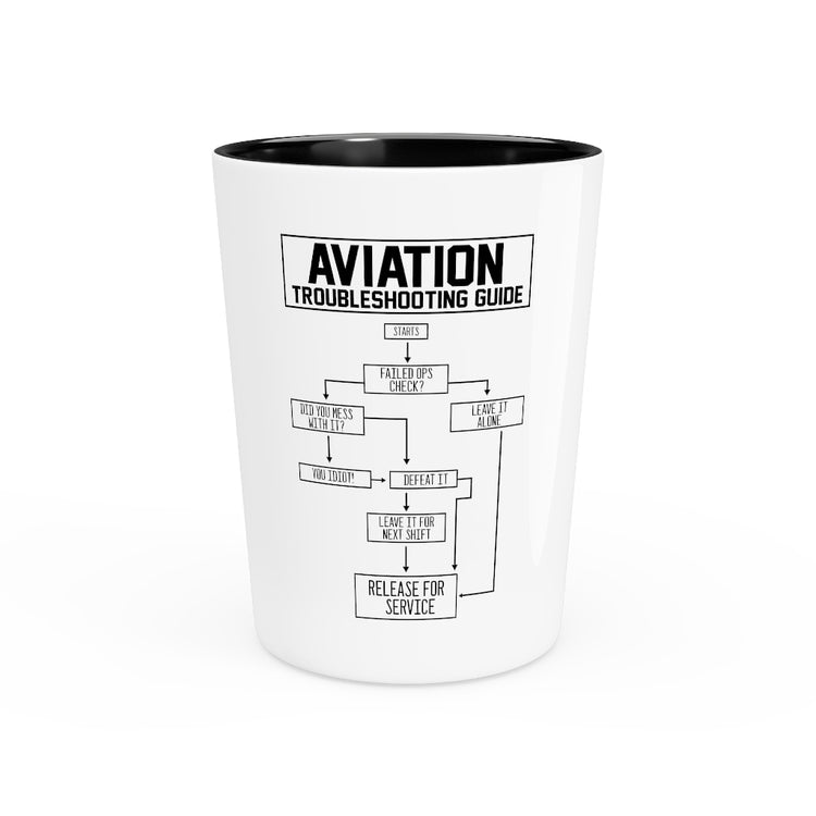 Shot Glass Party Ceramic Tequila  Humorous Aircraft Aircrews Airplane Airship Aviator Lover Hilarious Aeroplane Floatplane Plane Transportation