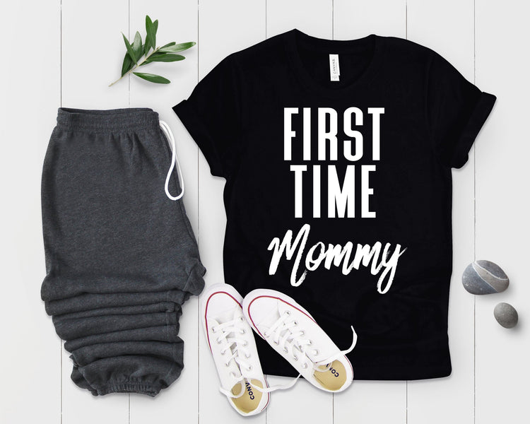 First Time Mommy Future Mom Baby Bump Shirt - Teegarb
