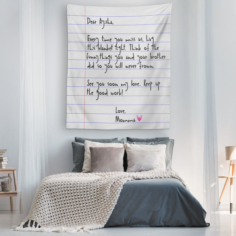 Personalized Love Letter Tapestry Wall Art