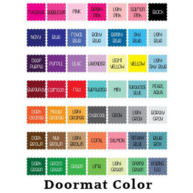 Personalized Front Porch Text Name Door Mat